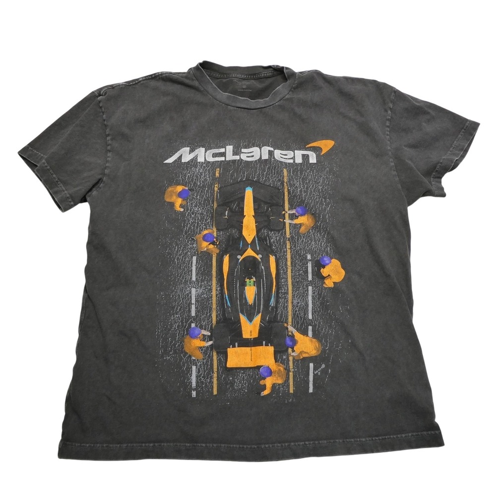 McLaren Shirt Mens Large Gray F1 Formula 1 Racing Forever Forward Graphic Tee